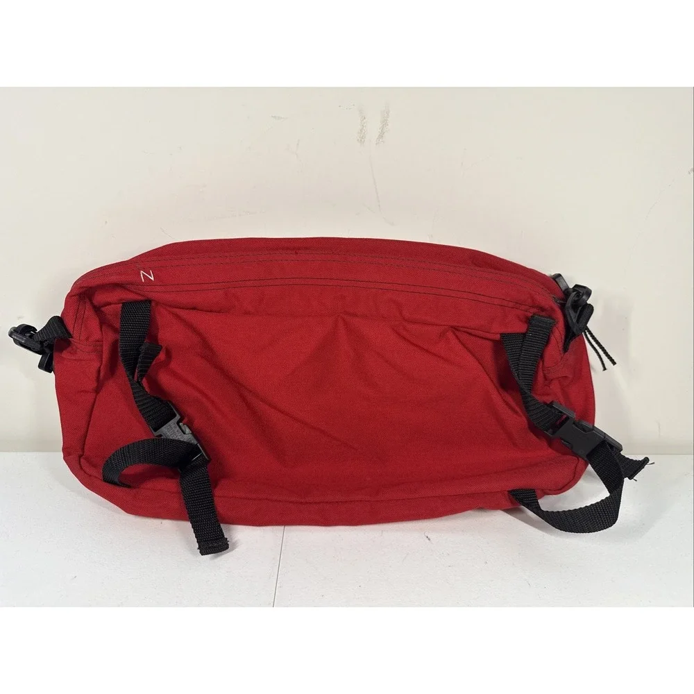 LL Bean Vintage Cycling Saddle Bags Bicycle Mountain Bike Camping Red Ddbl Strap